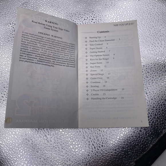 Sega Genesis Game Manuals Sonic The Hedge Hog 2 - Picture 3 of 15